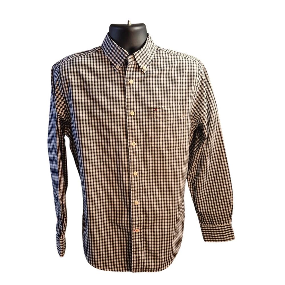 Tommy Hilfiger Classic Fit Mens Checked Long Sleeve Shirt Size S